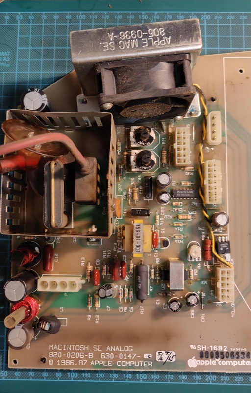 Analogue board before cleaning