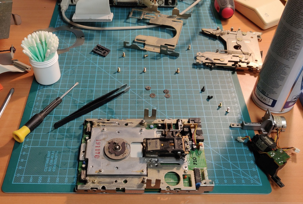 Floppy drive disassembled
