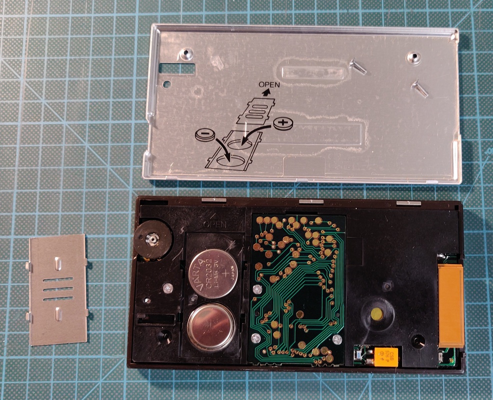 PC-1251 battery cover removed